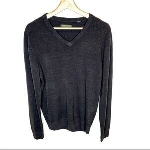 John Bartlett consensus charcoal v neck sweater